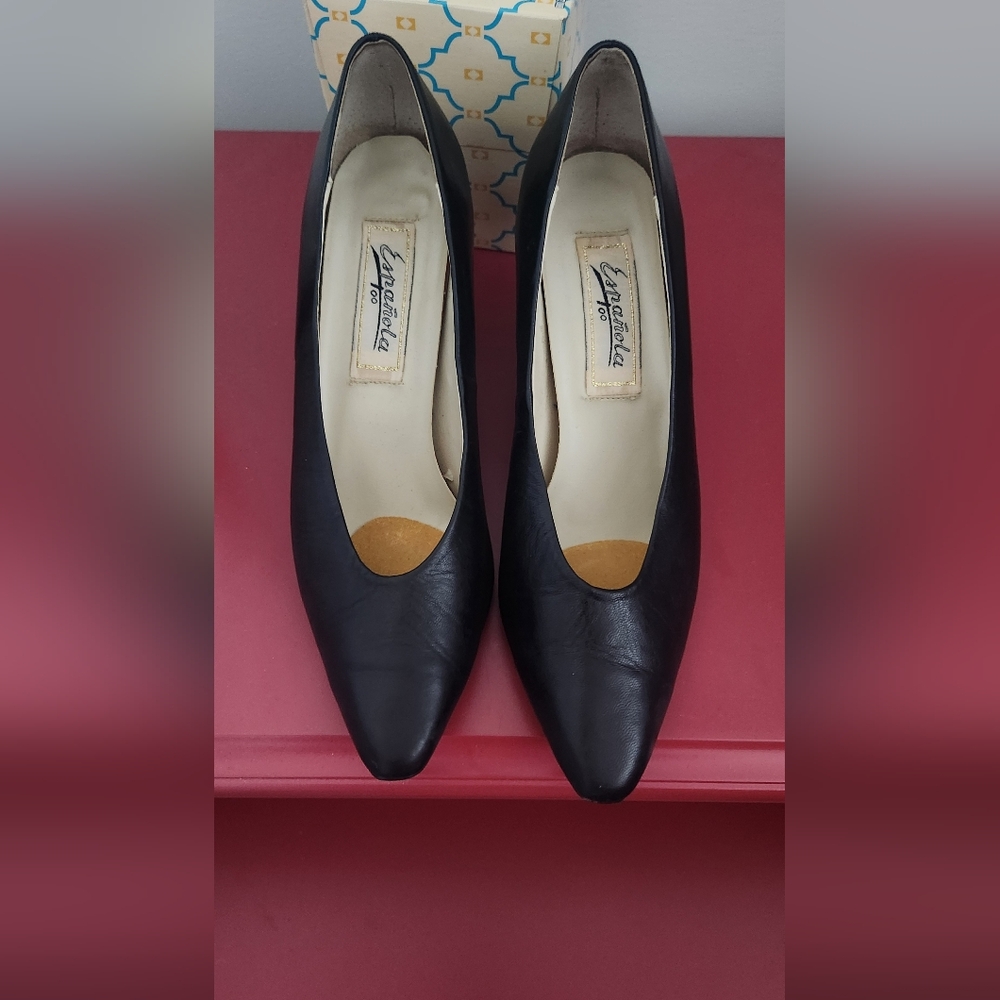 Enzo Angiolini Black Leather Heels